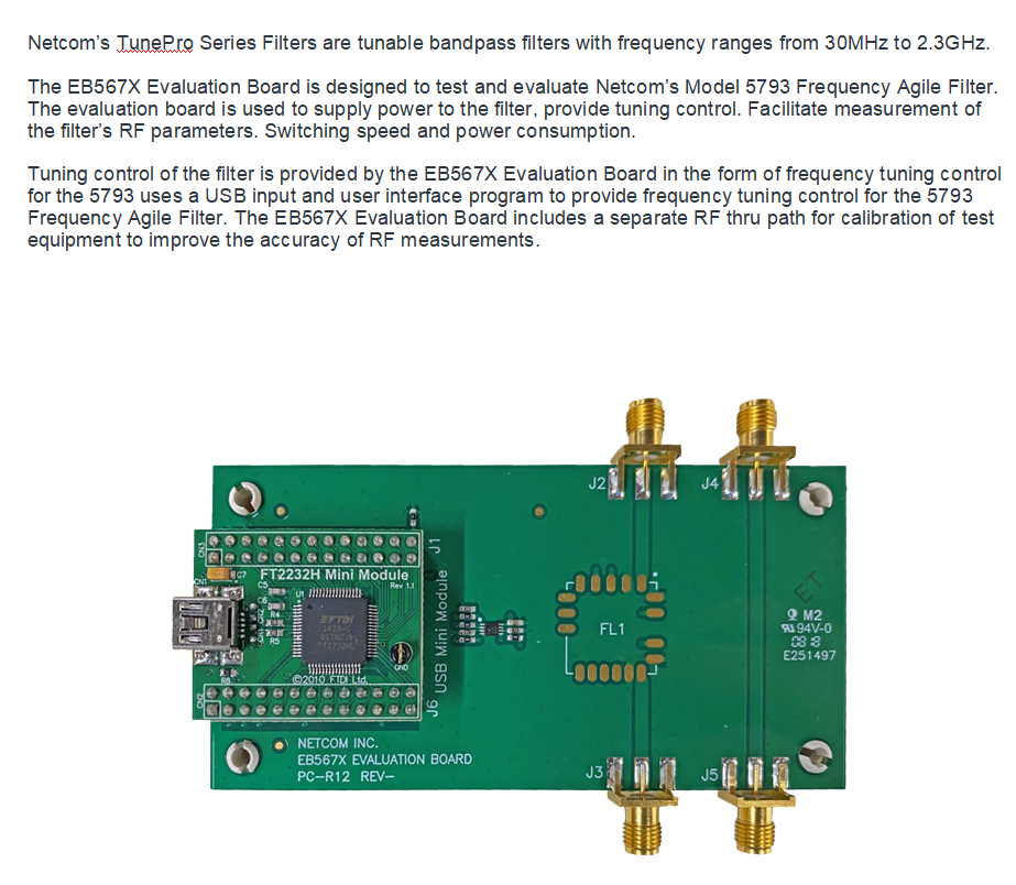 Netcom's 5793 evaluation board