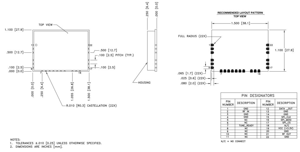 5722 / 5723 Mechanical Drawing